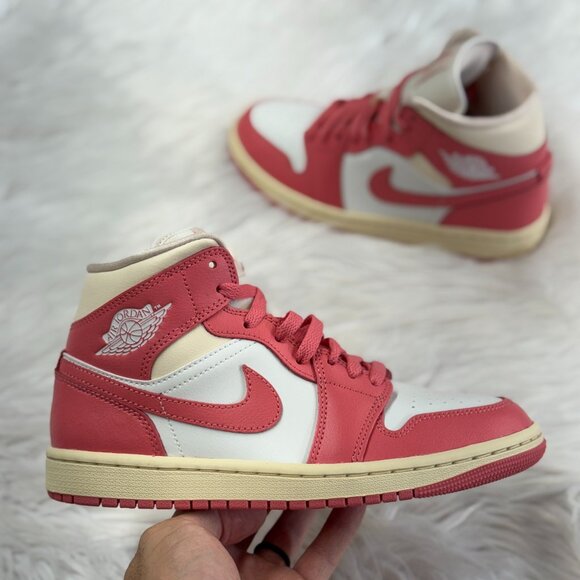 Nike Jordan 1 Mid Guava Ice Womens Shoes BQ6472-109 NEW Multi Sz - Picture 1 of 4
